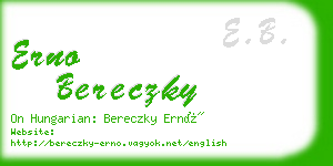 erno bereczky business card